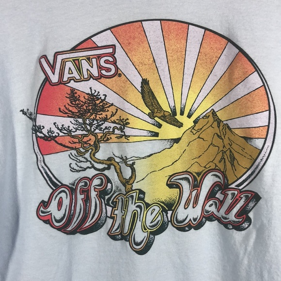 Vans light blue Off the Wall tee size large - Picture 3 of 6